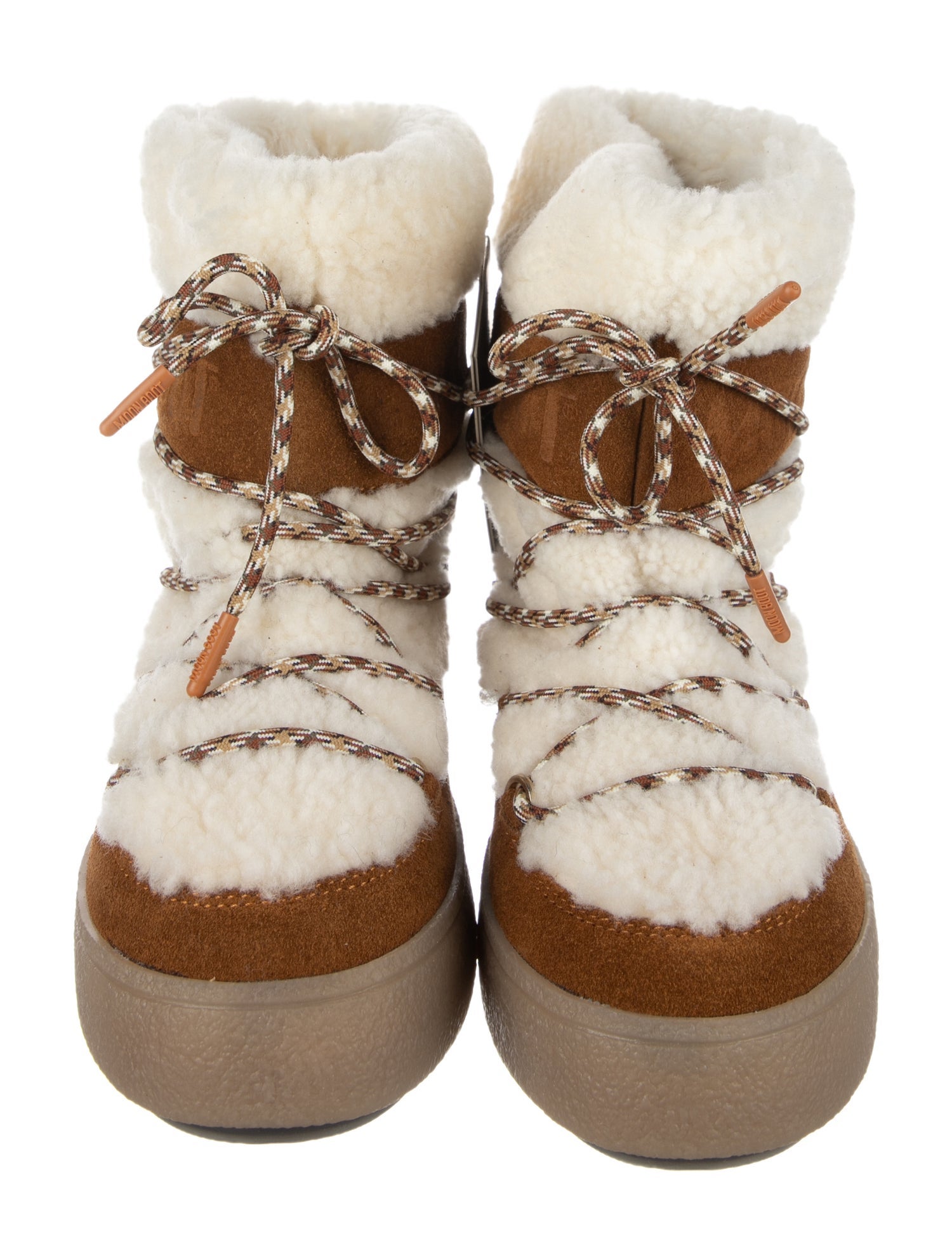 Moon Boot Girls' Logo Print MB JTrack Shearling Snow Boot w/ Tags