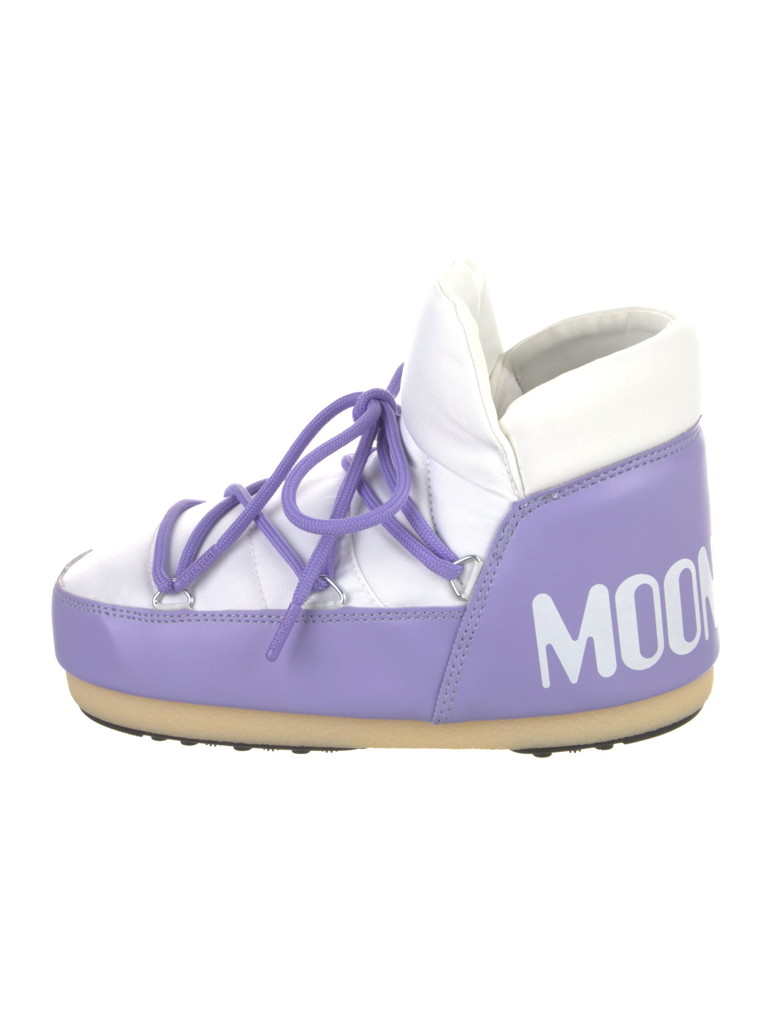 Moon Boot Nylon Colorblock Pattern Lace-Up Boots