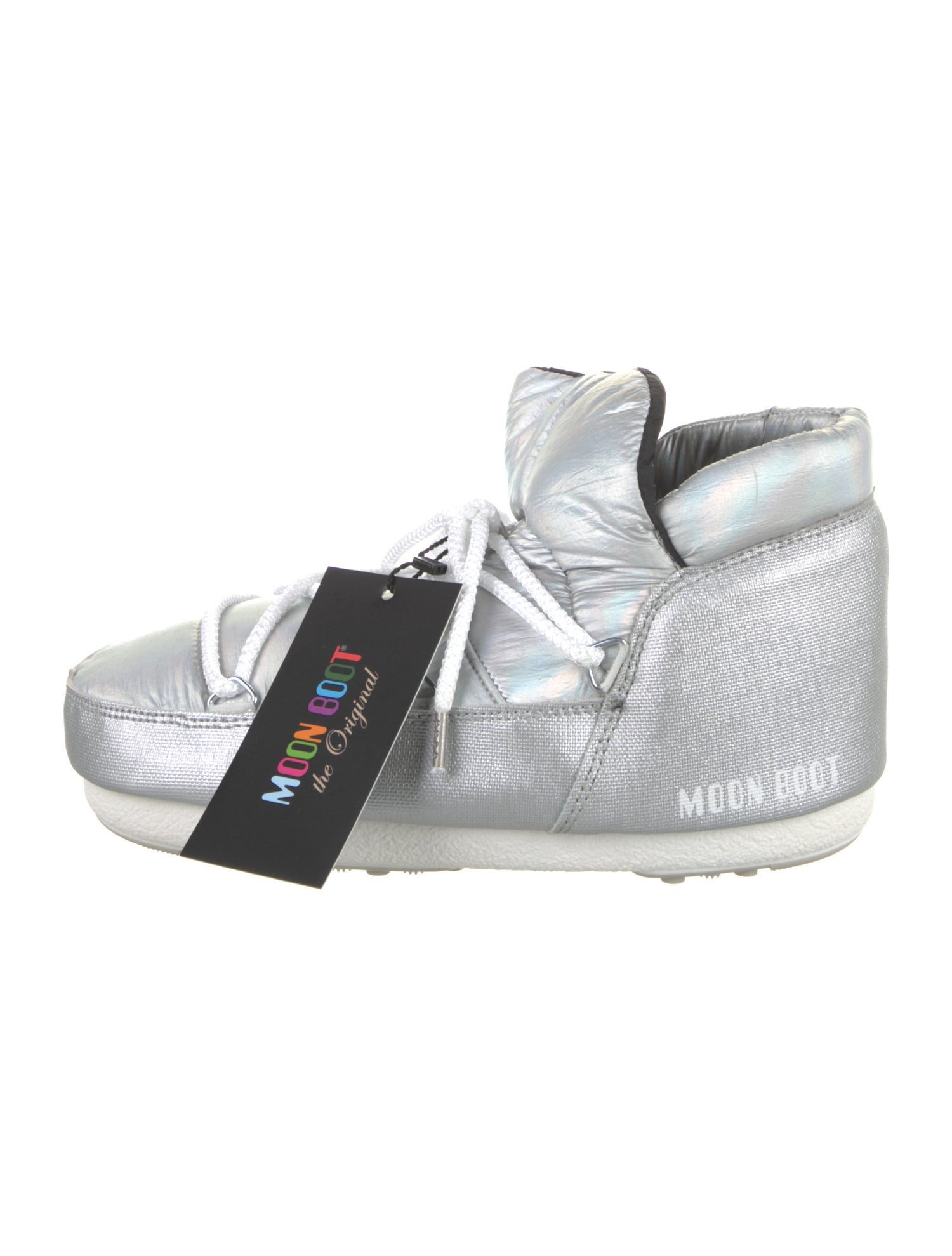 Moon Boot Leather Trim Embellishment Lace-Up Boots