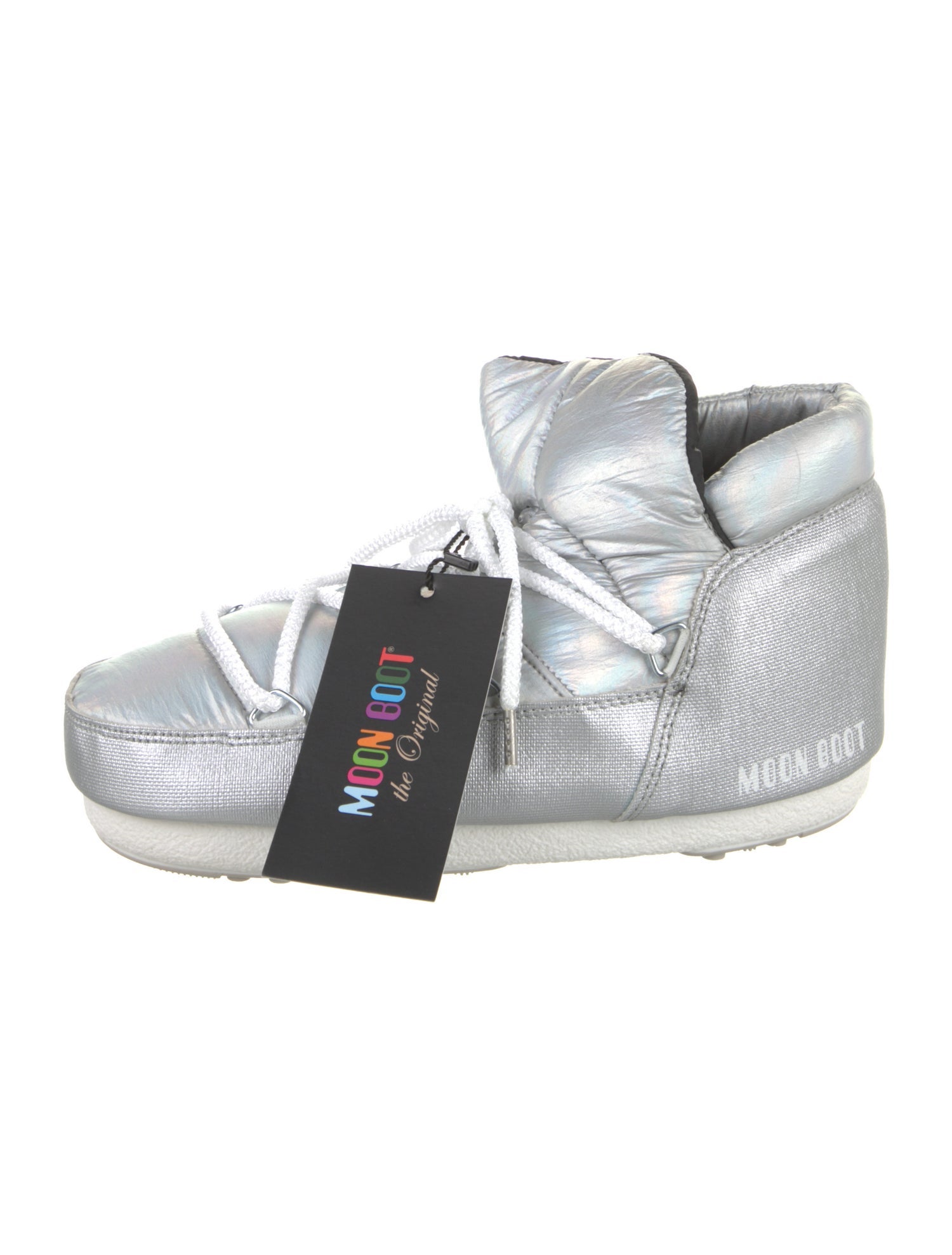 Moon Boot Leather Trim Embellishment Lace-Up Boots