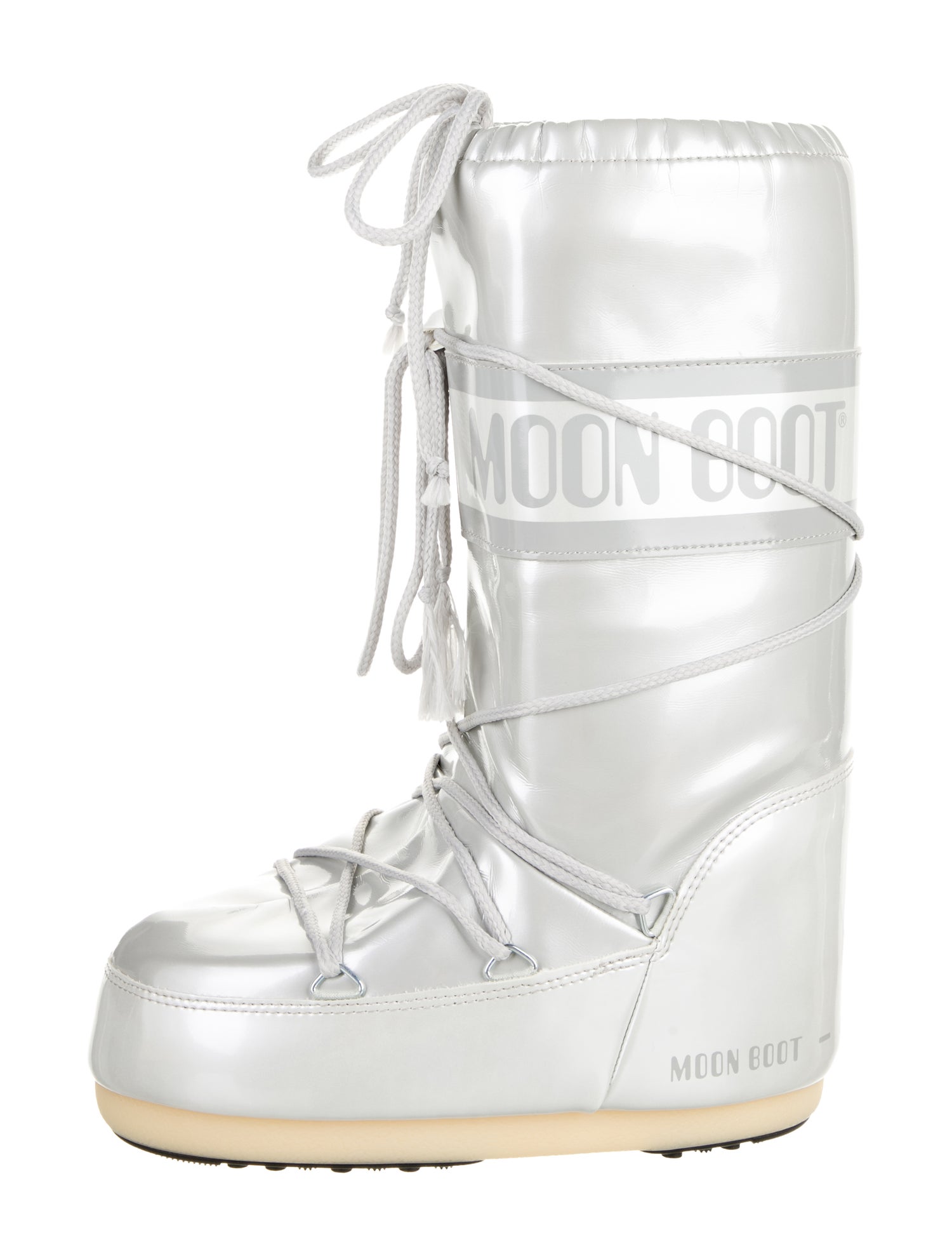 Moon Boot Toddler Boys' Patent Leather Logo Printed Snow Boot