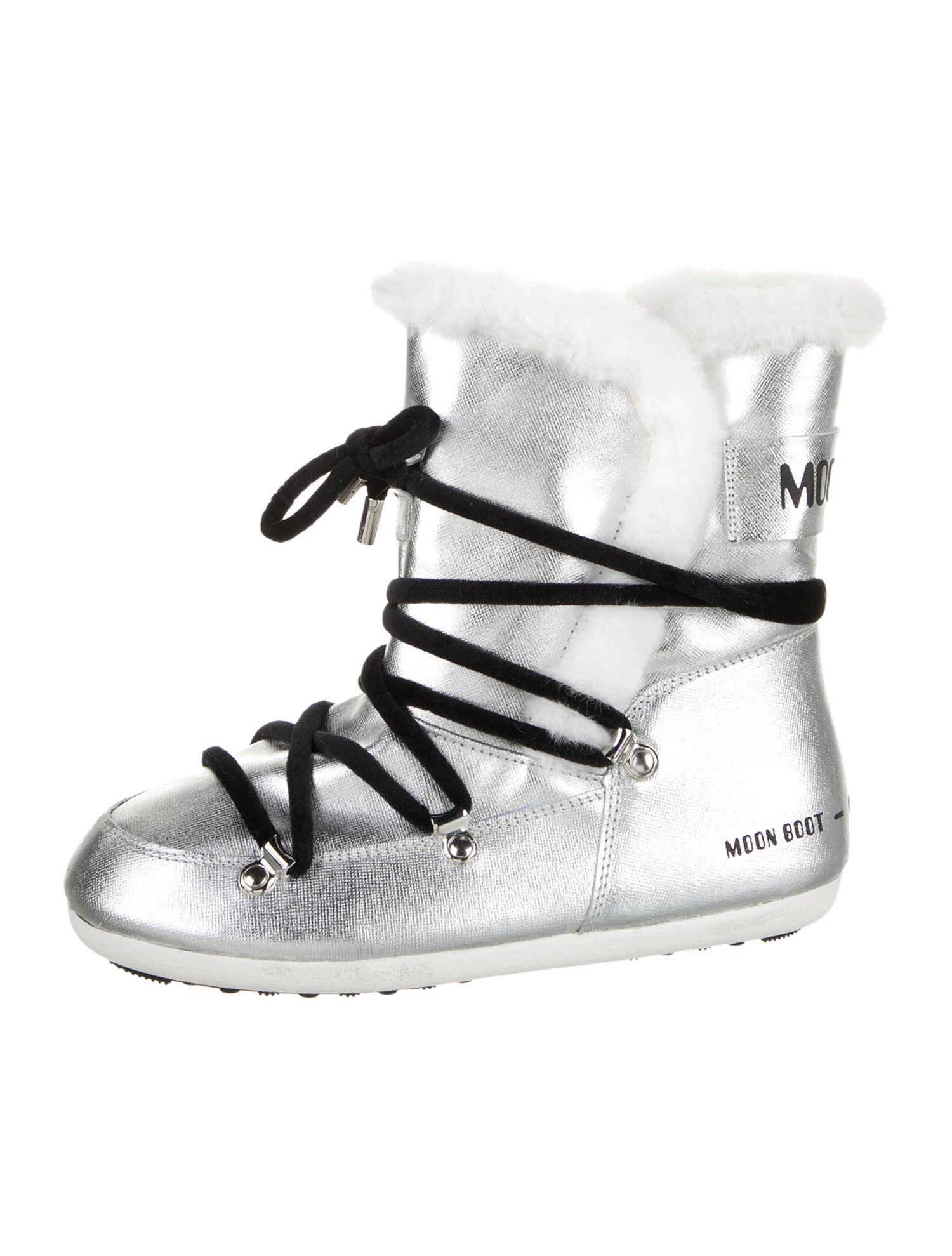 Moon Boot Leather Graphic Print Boots