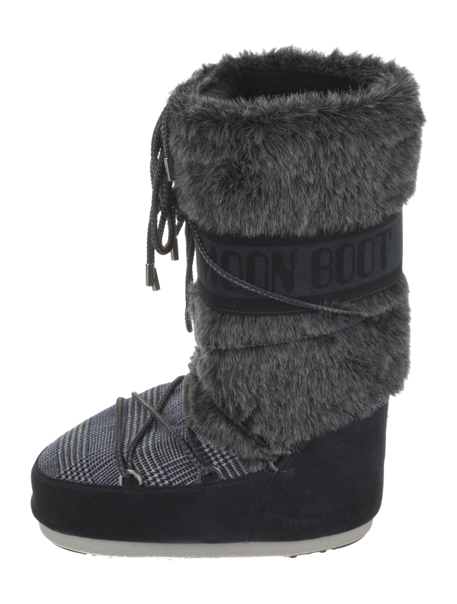 Moon Boot Faux Fur Printed Lace-Up Boots