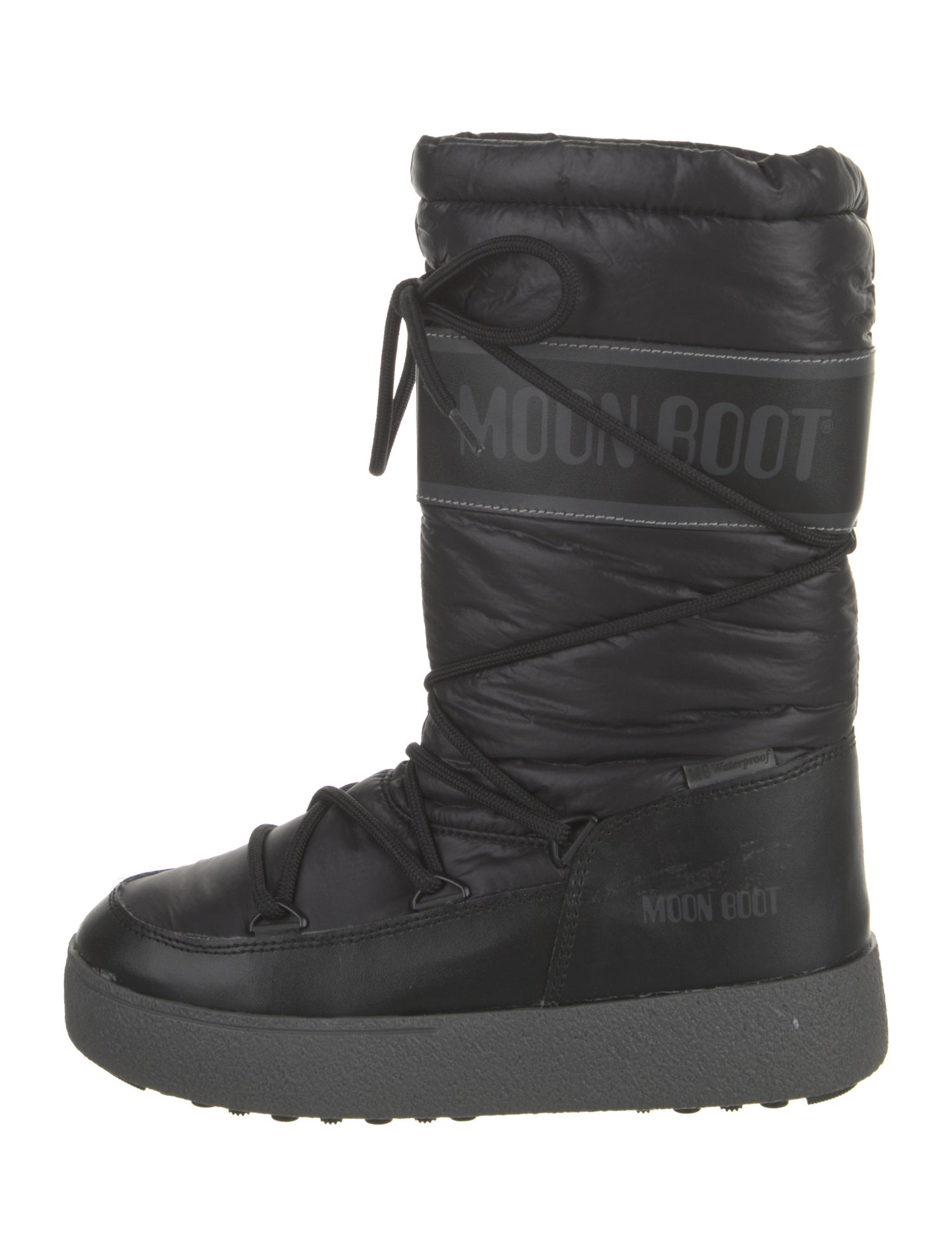 Moon Boot Nylon Graphic Print Lace-Up Boots