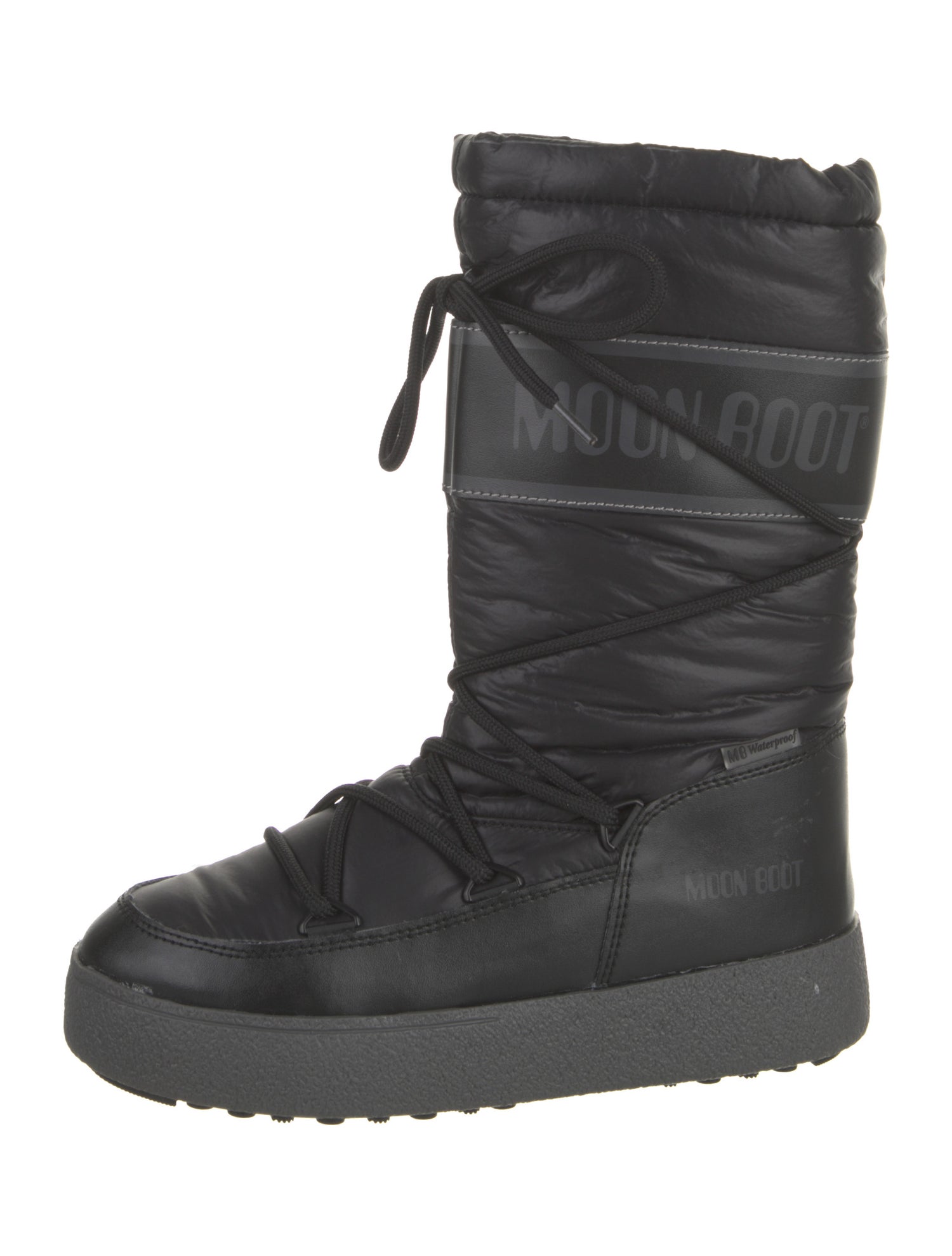 Moon Boot Nylon Graphic Print Lace-Up Boots