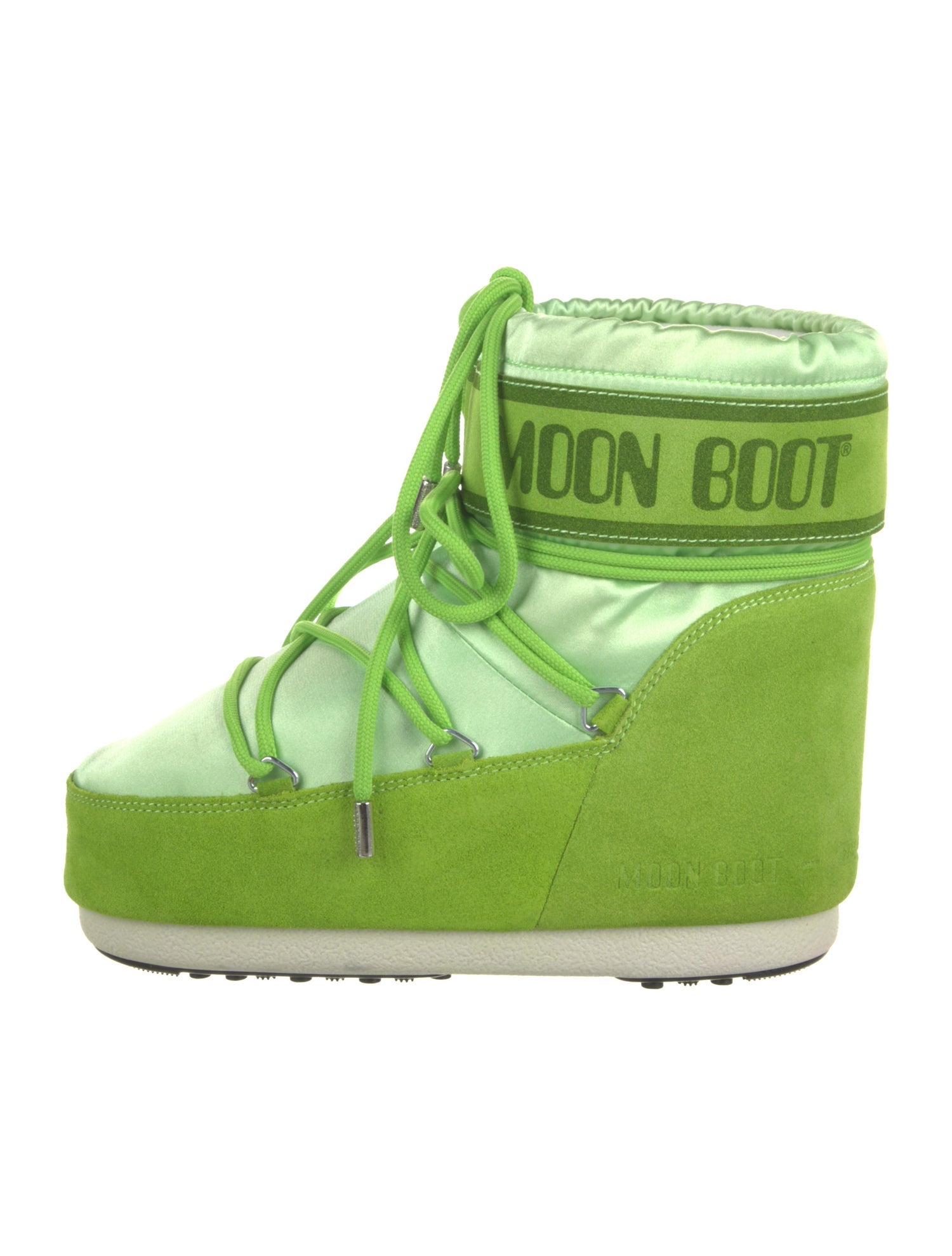 Moon Boot Satin Lace-Up Boots