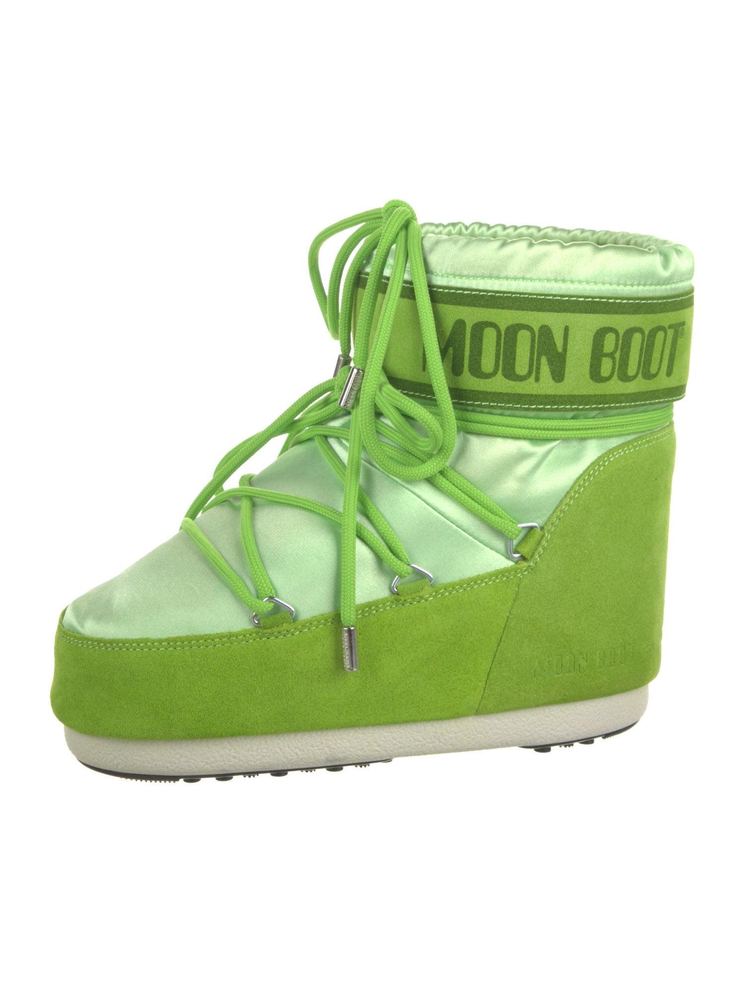 Moon Boot Satin Lace-Up Boots