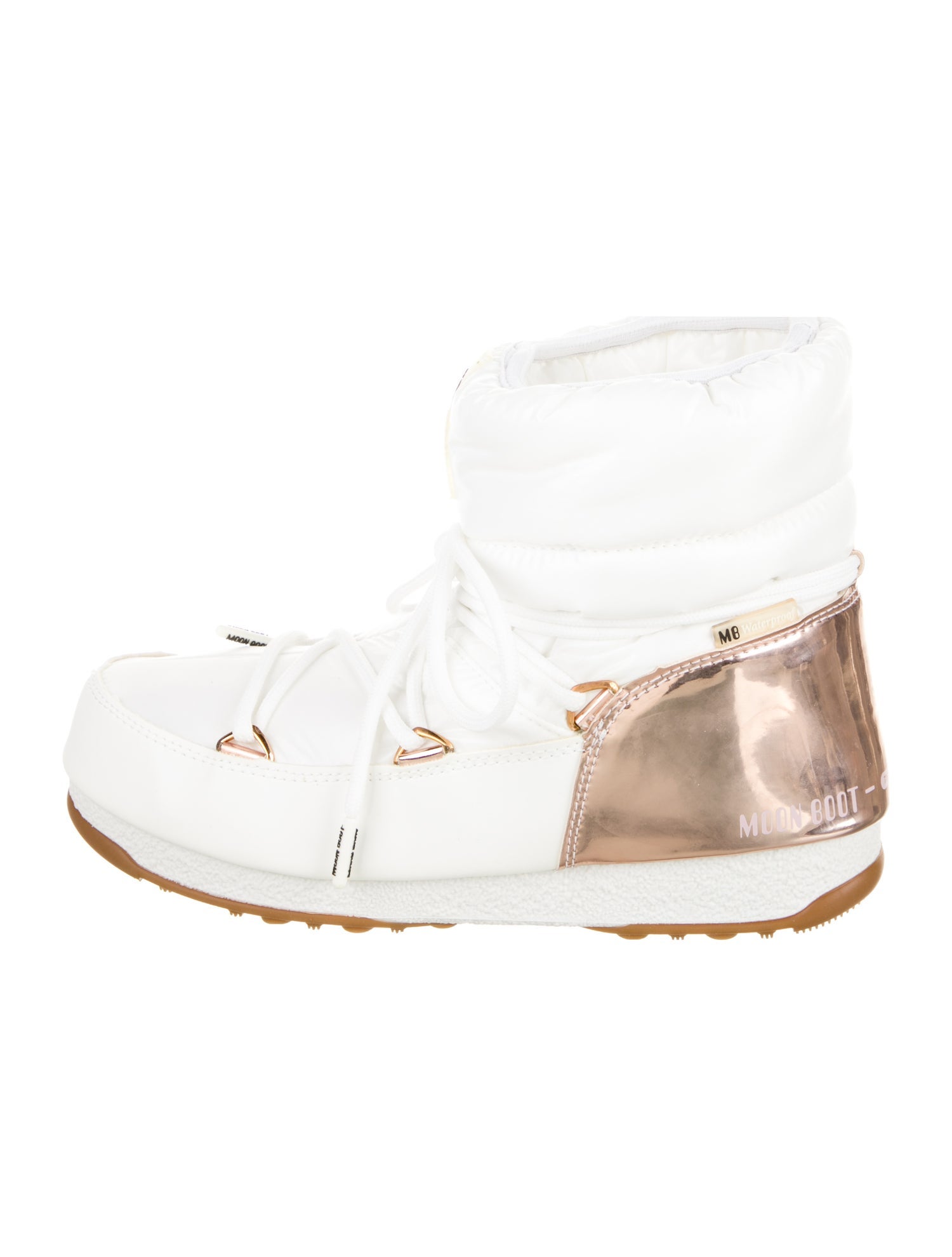 Moon Boot Nylon Colorblock Pattern Lace-Up Boots