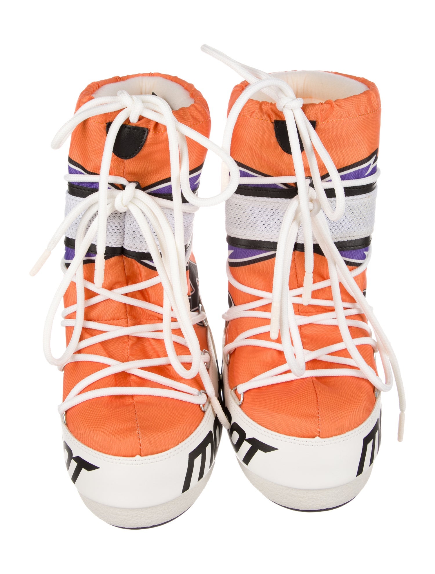 Moon Boot Boys' Logo Print MB Icon Retro Biker Snow Boots w/ Tags