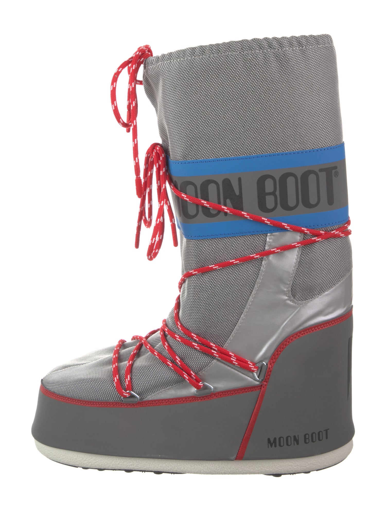 Moon Boot Nylon Graphic Print Lace-Up Boots