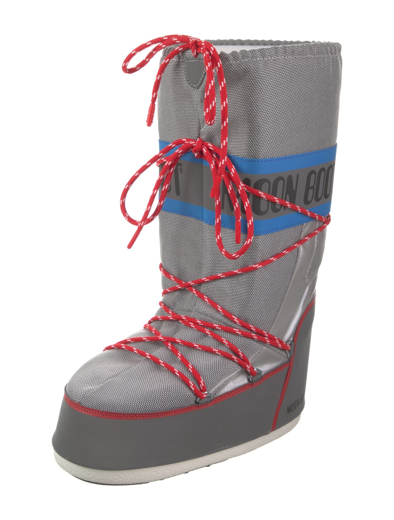 Moon Boot Nylon Graphic Print Lace-Up Boots