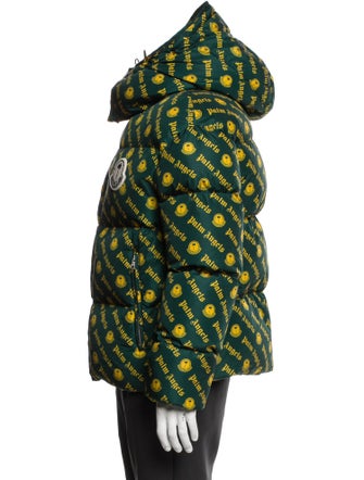 Moncler x Palm Angels 2022 All-Over Print Thompson Puffer Coat