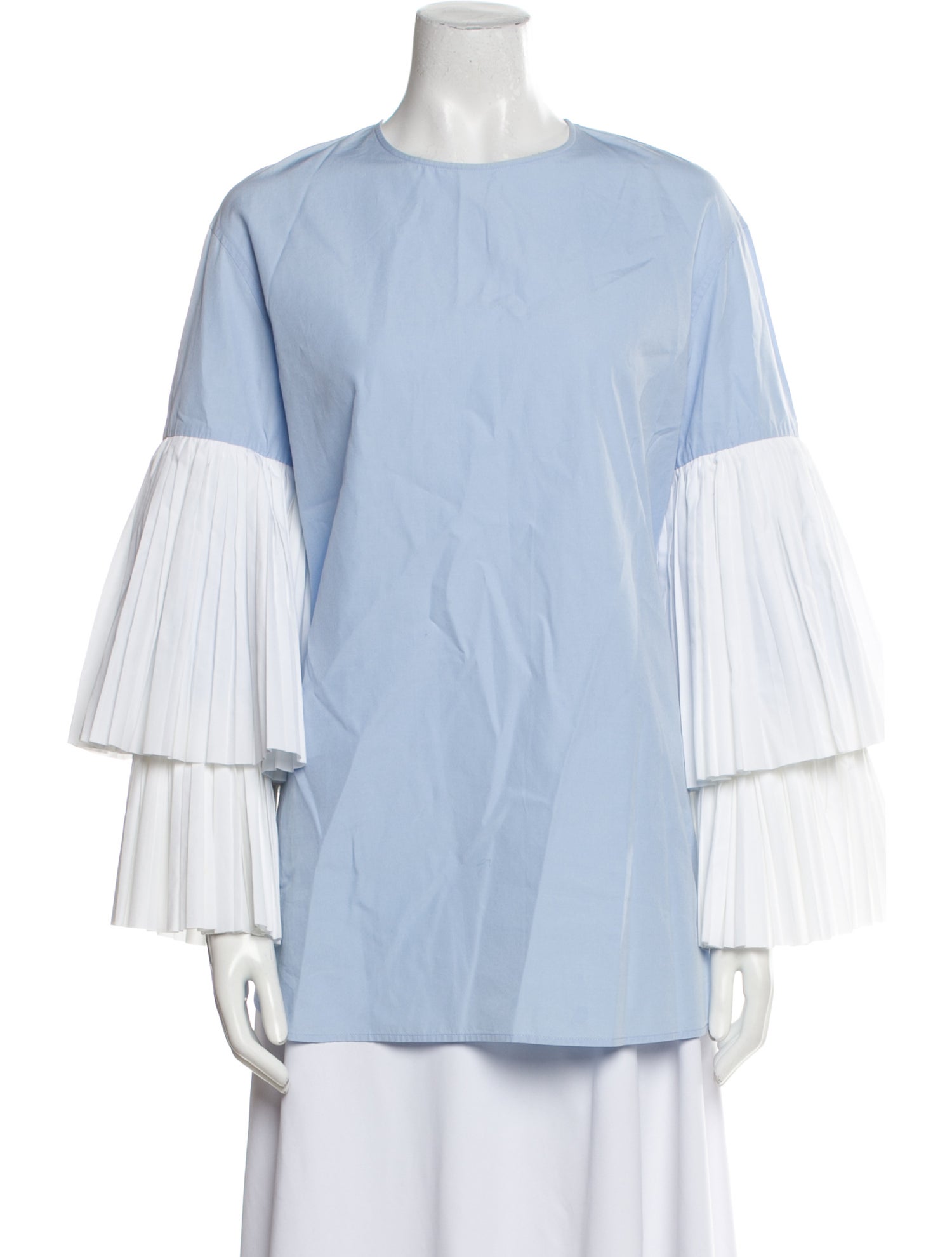 Monographie Crew Neck Long Sleeve Blouse