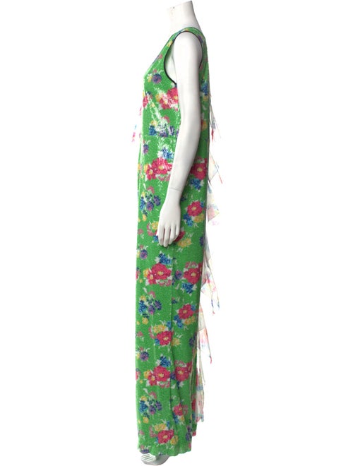 Manoush Floral Print Plunge Neckline Jumpsuit