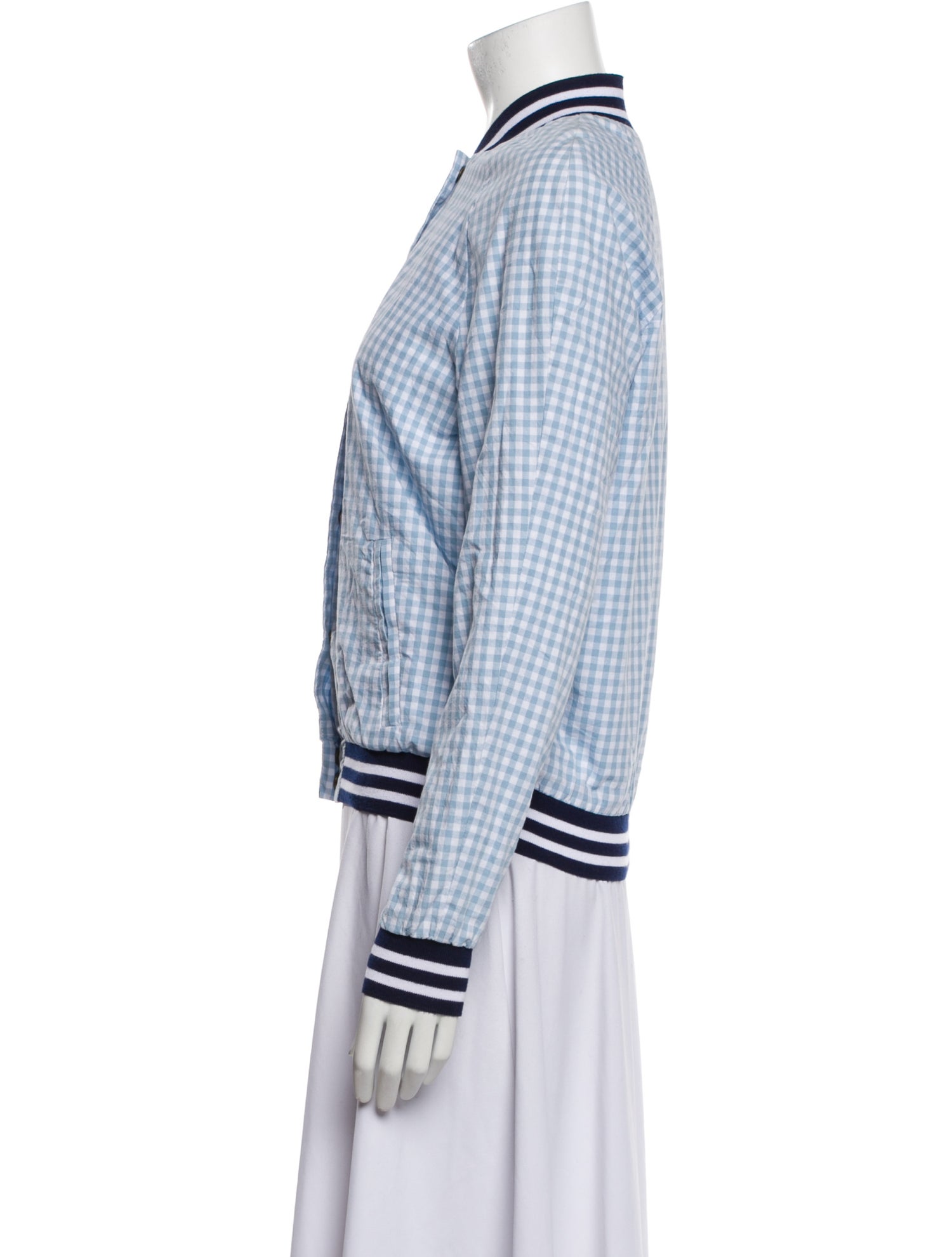 Manoush Plaid Print Bomber Jacket