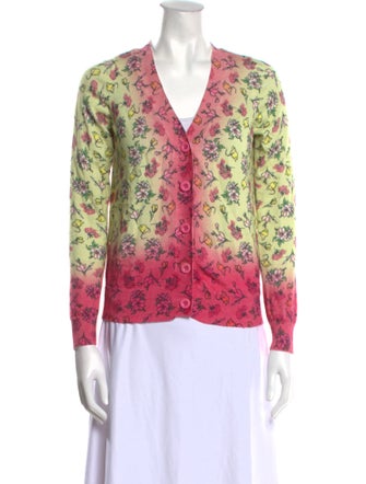 Manoush Floral Print V-Neck Sweater