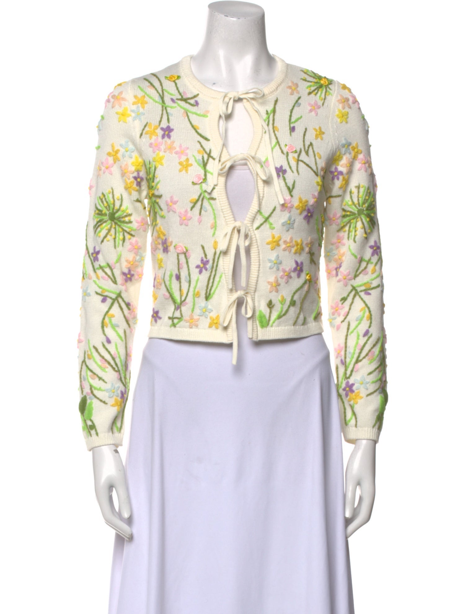 Manoush Floral Print Scoop Neck Sweater