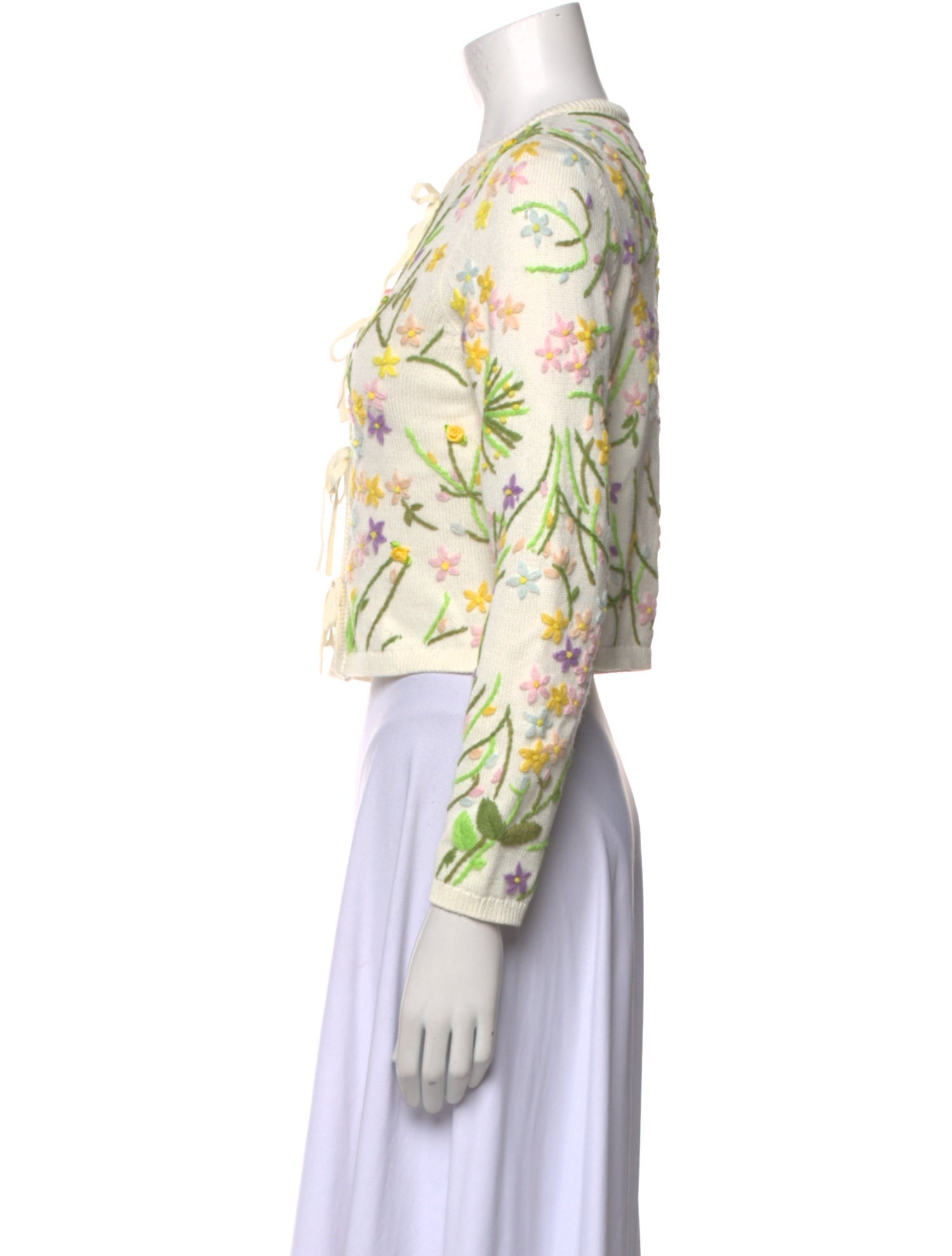 Manoush Floral Print Scoop Neck Sweater