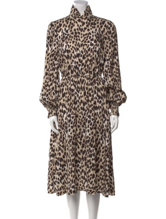 Manoush Animal Print Midi Length Dress