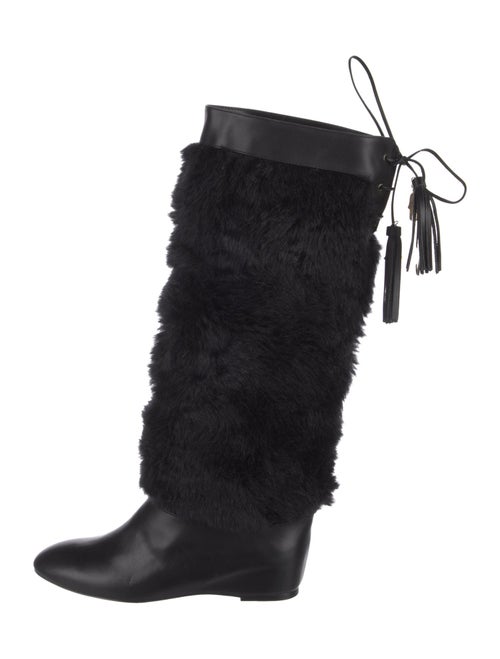 Manoush Leather Tassel Accents Lace-Up Boots