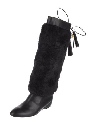 Manoush Leather Tassel Accents Lace-Up Boots