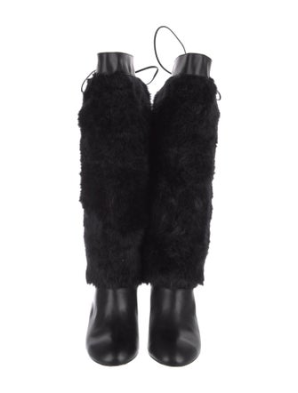 Manoush Leather Tassel Accents Lace-Up Boots