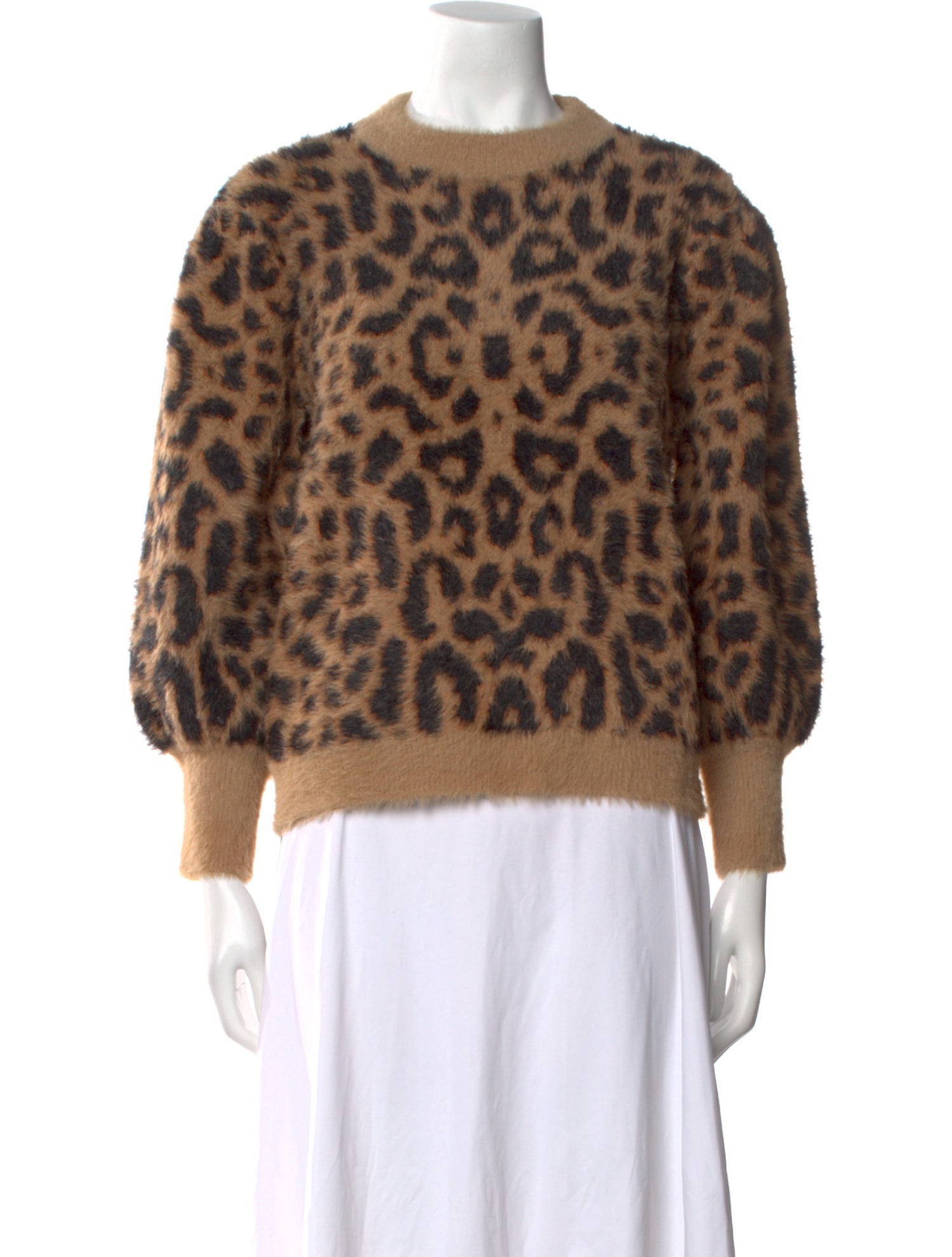 Manoush Animal Print Crew Neck Sweater