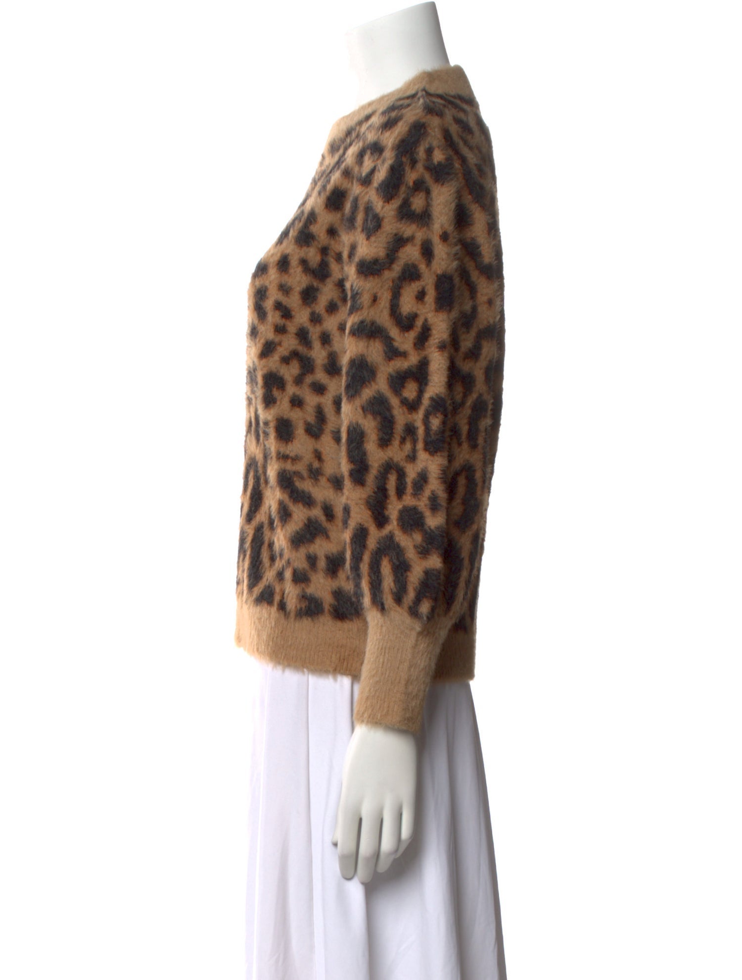 Manoush Animal Print Crew Neck Sweater