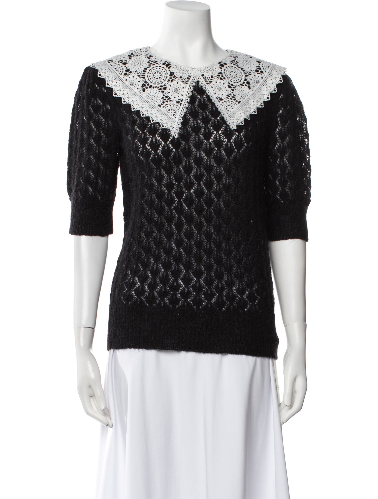 Manoush Printed Scoop Neck Sweater