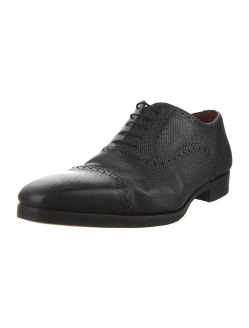 Magnanni Leather Eyelet Trim Oxfords