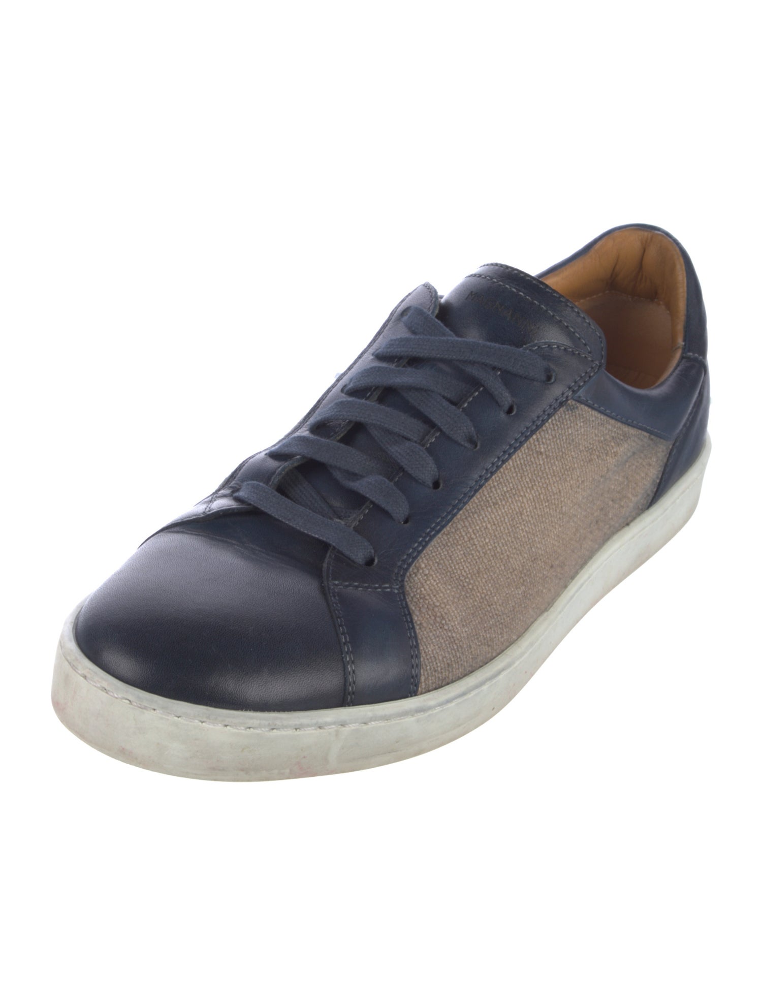 Magnanni Leather Colorblock Pattern Sneakers