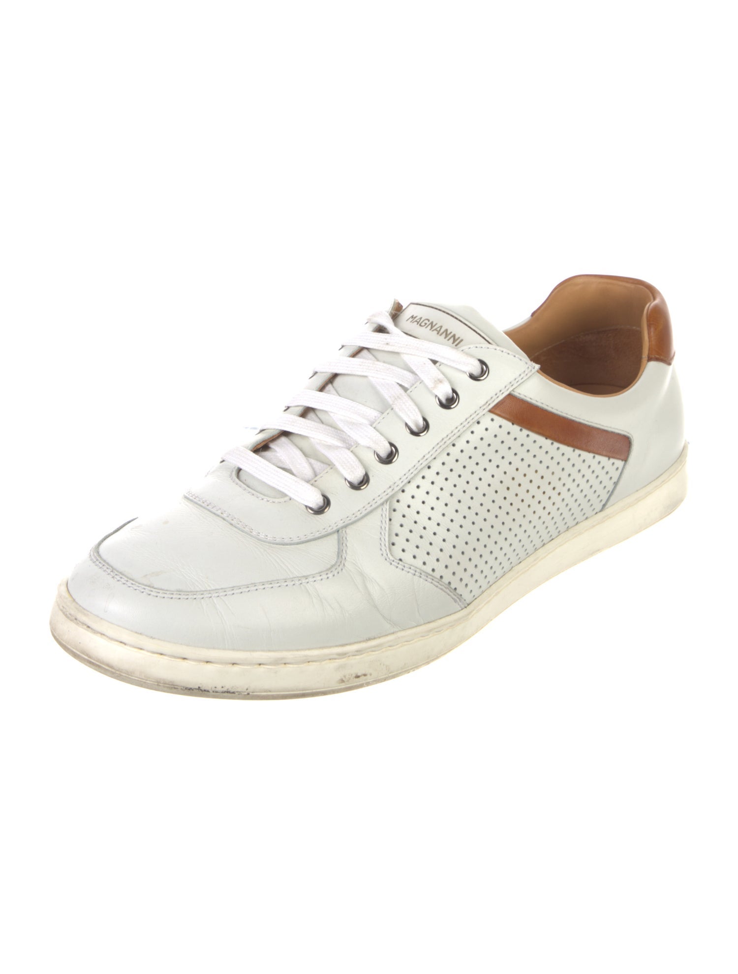 Magnanni Leather Colorblock Pattern Sneakers