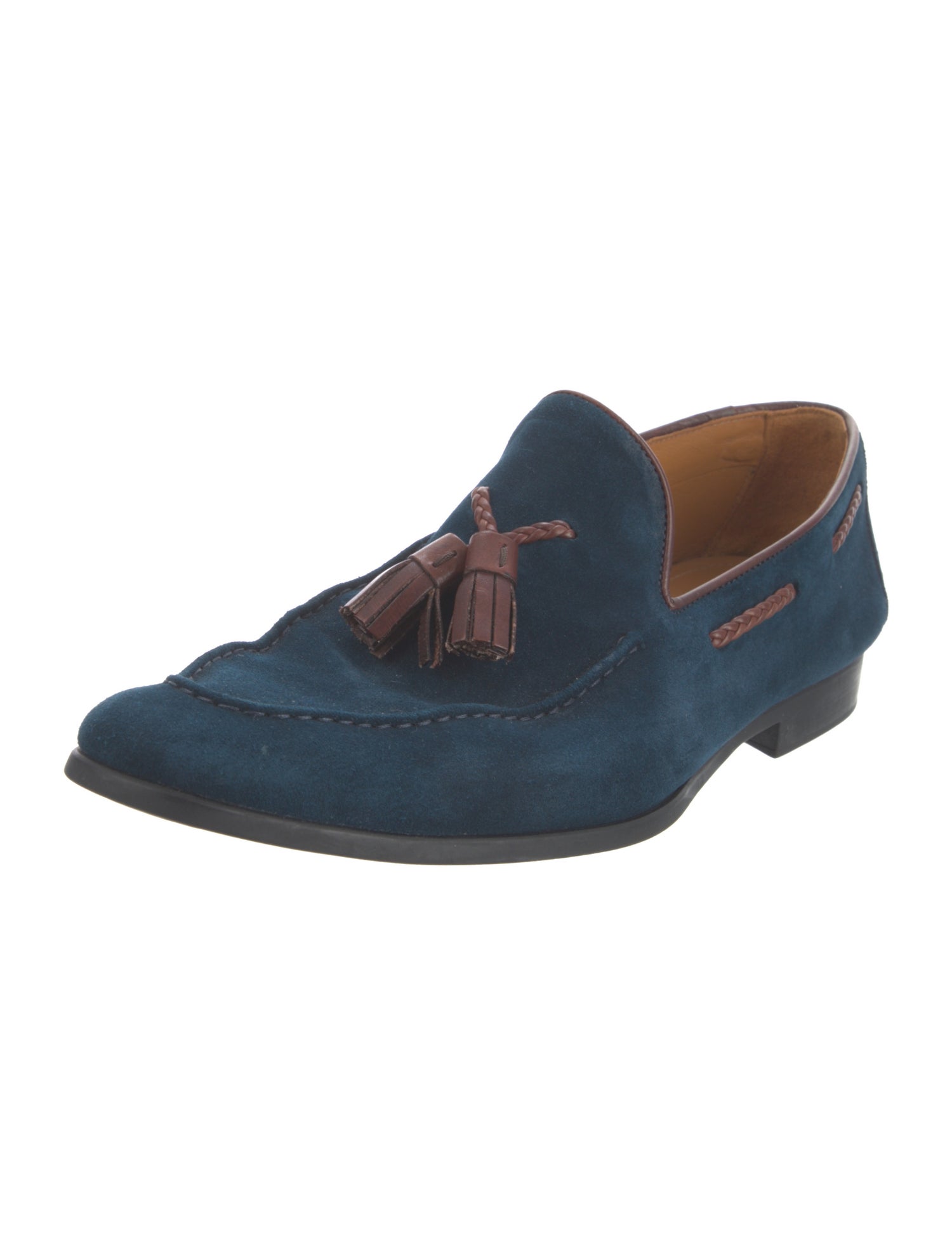 Magnanni Suede Tassel Accents Loafers