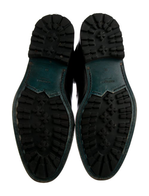 Magnanni Leather Fur Trim Combat Boots