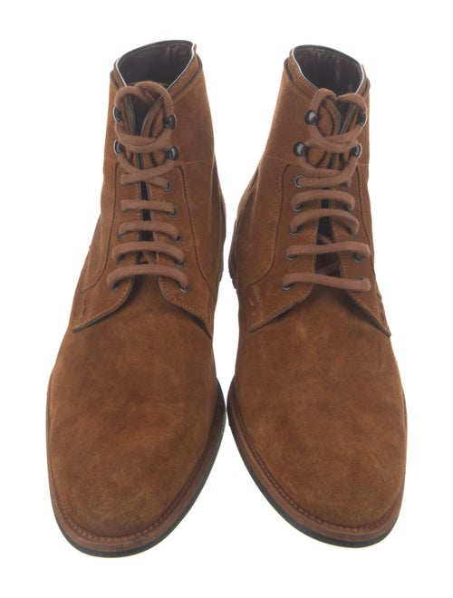 Magnanni Suede Lasercut Accents Lace-Up Boots