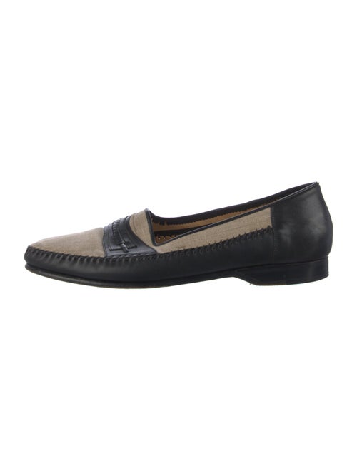 Magnanni Leather Colorblock Pattern Dress Loafers