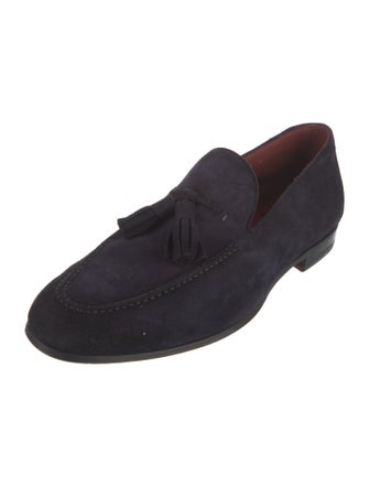 Magnanni Suede Tassel Accents Dress Loafers