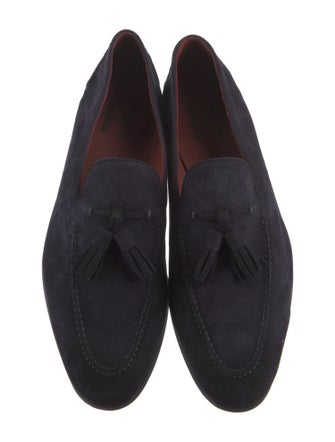 Magnanni Suede Tassel Accents Dress Loafers