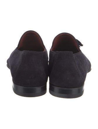 Magnanni Suede Tassel Accents Dress Loafers