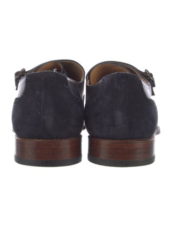 Magnanni Leather Lasercut Accents Monk Straps