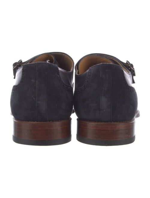 Magnanni Leather Lasercut Accents Monk Straps