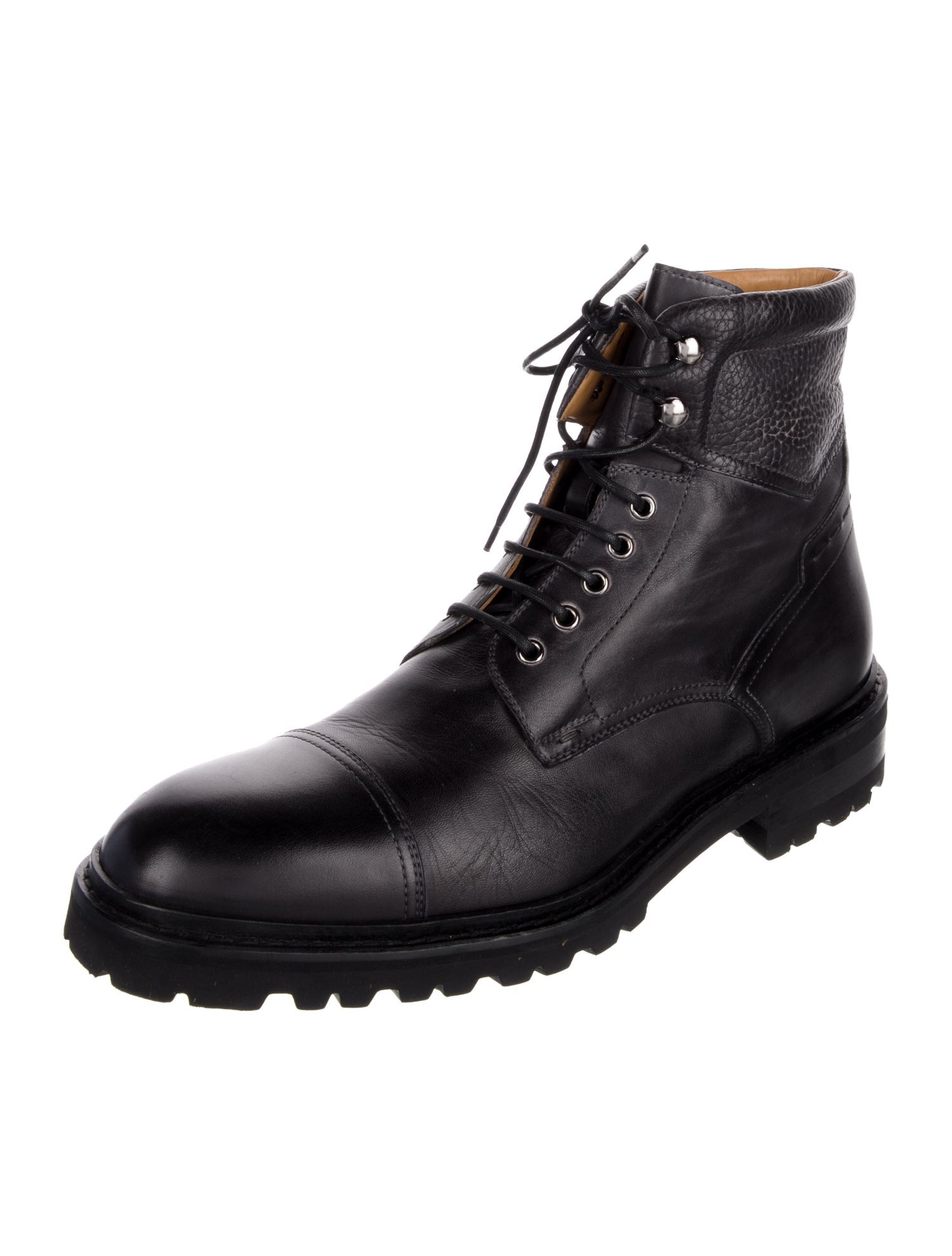 Magnanni Leather Combat Boots