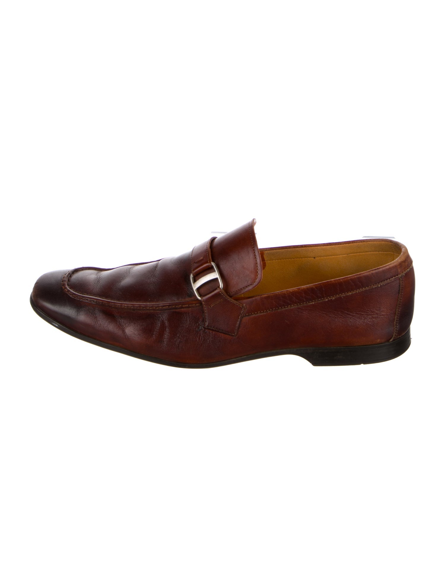 Magnanni Horsebit Accent Leather Dress Loafers