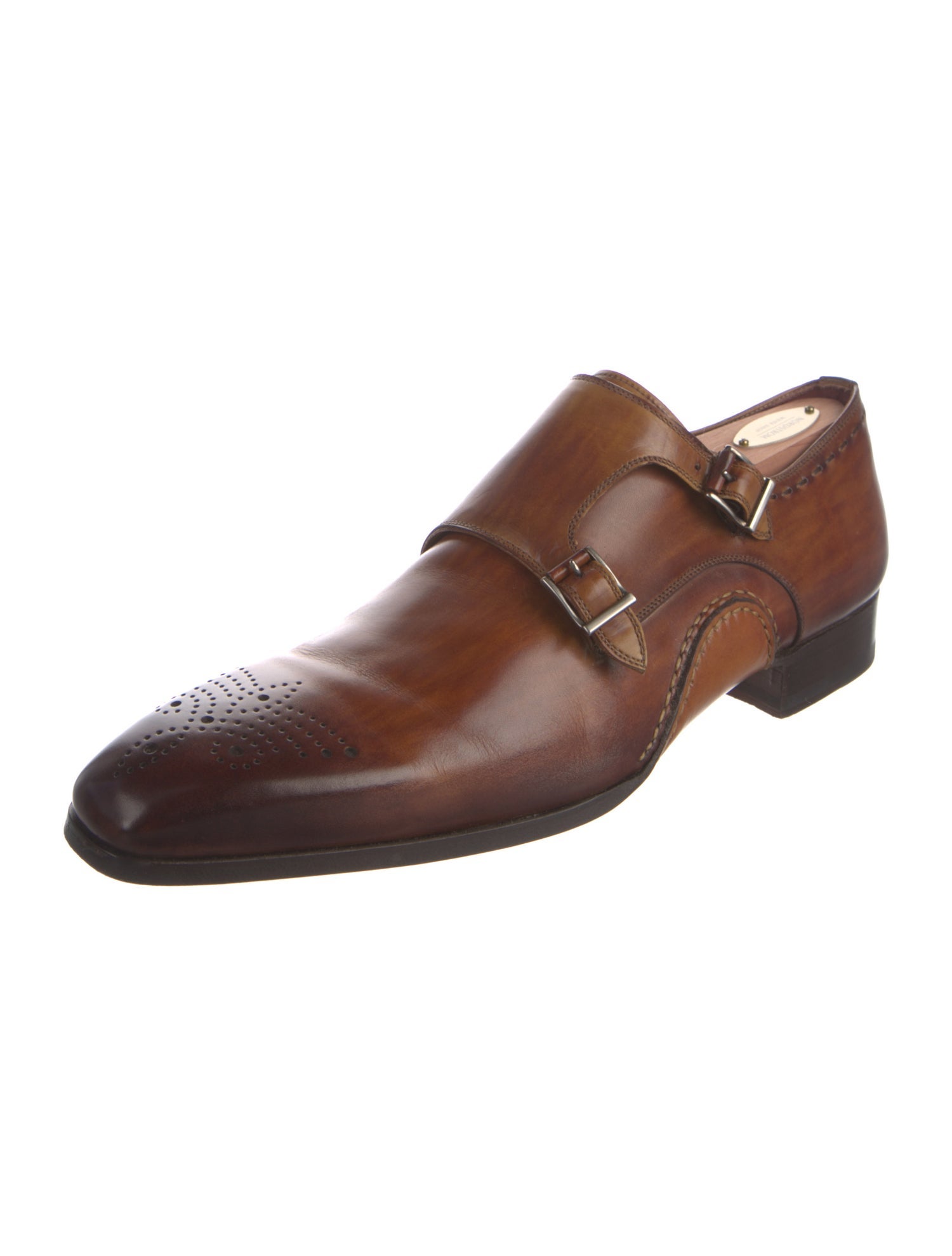 Magnanni Leather Monk Straps
