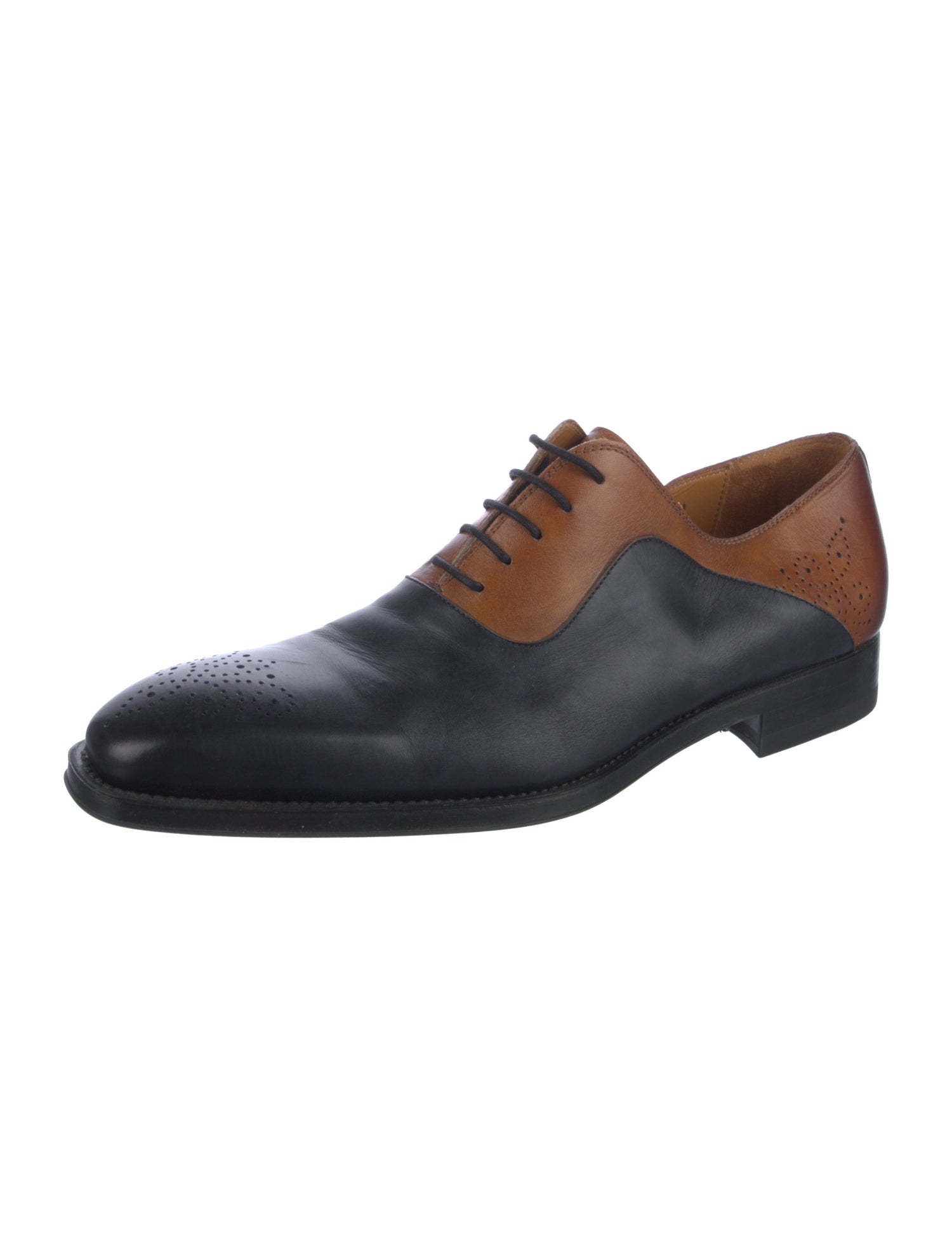 Magnanni Leather Colorblock Pattern Spectators
