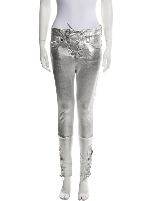 Manokhi Leather Skinny Leg Pants