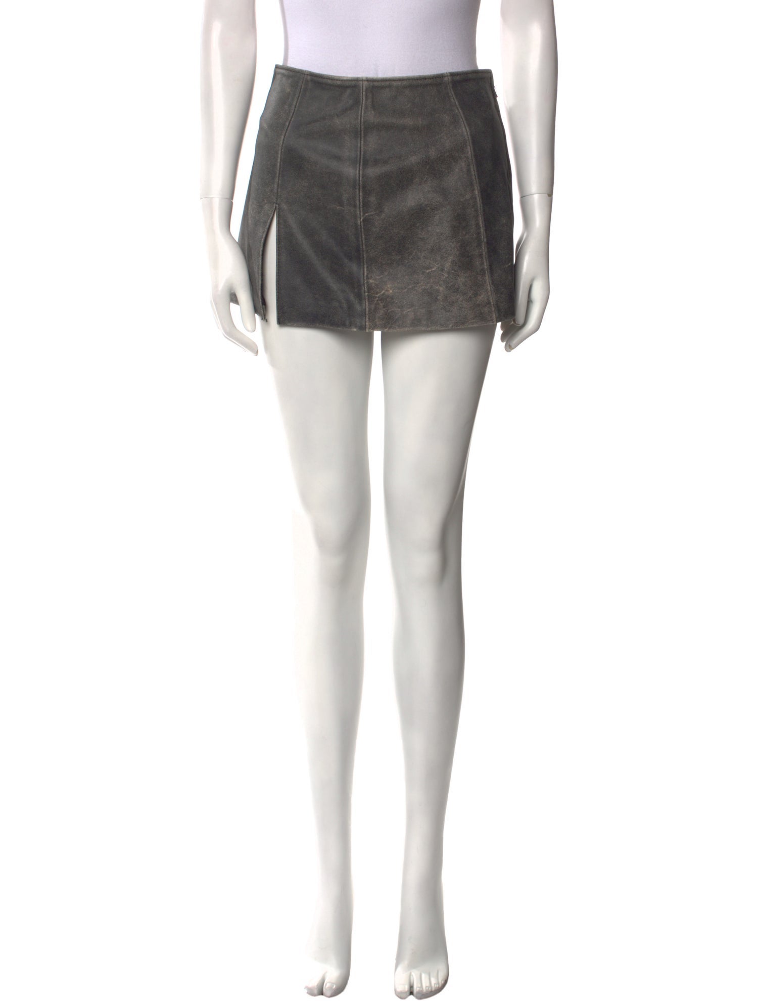 Manokhi Leather Mini Skirt