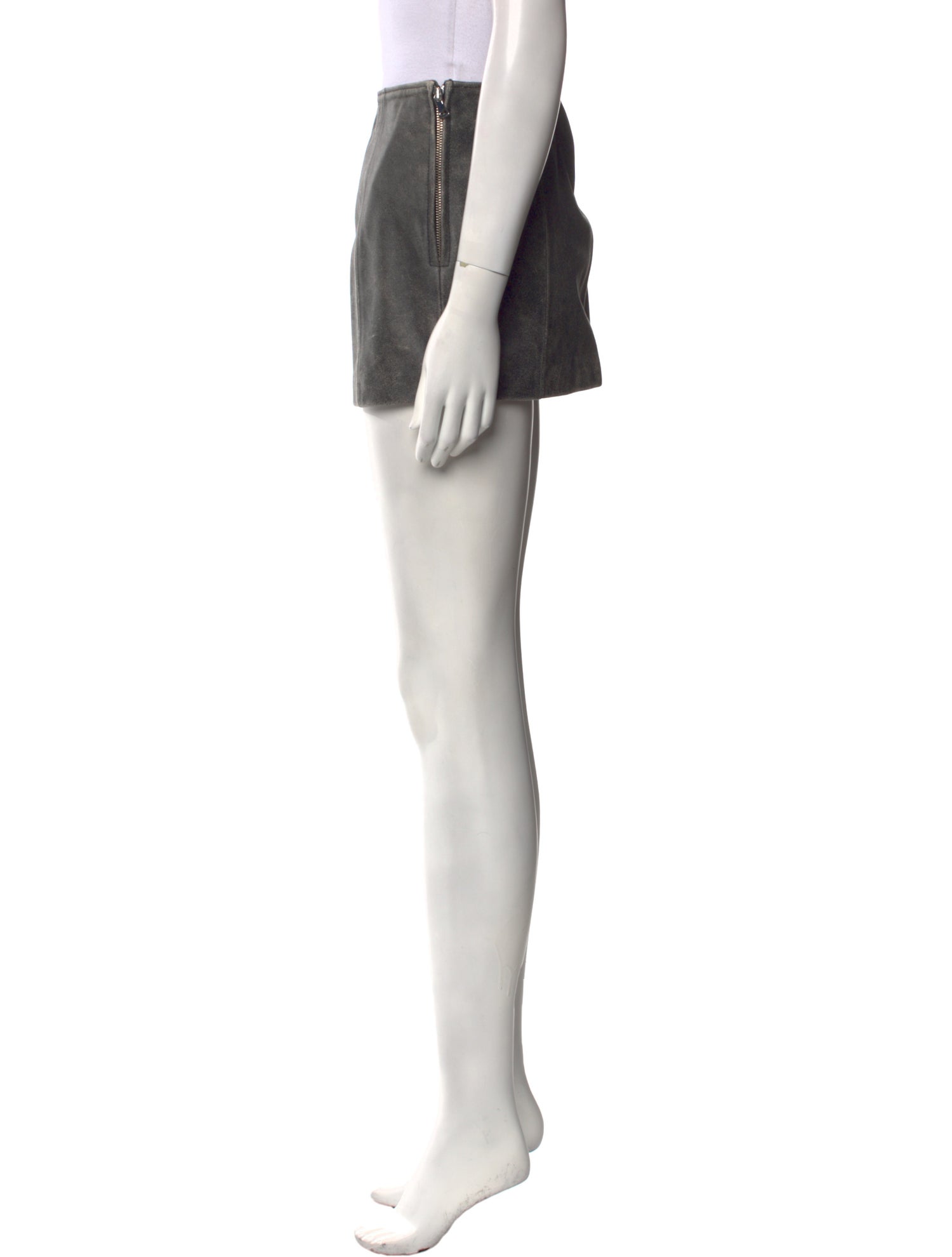 Manokhi Leather Mini Skirt