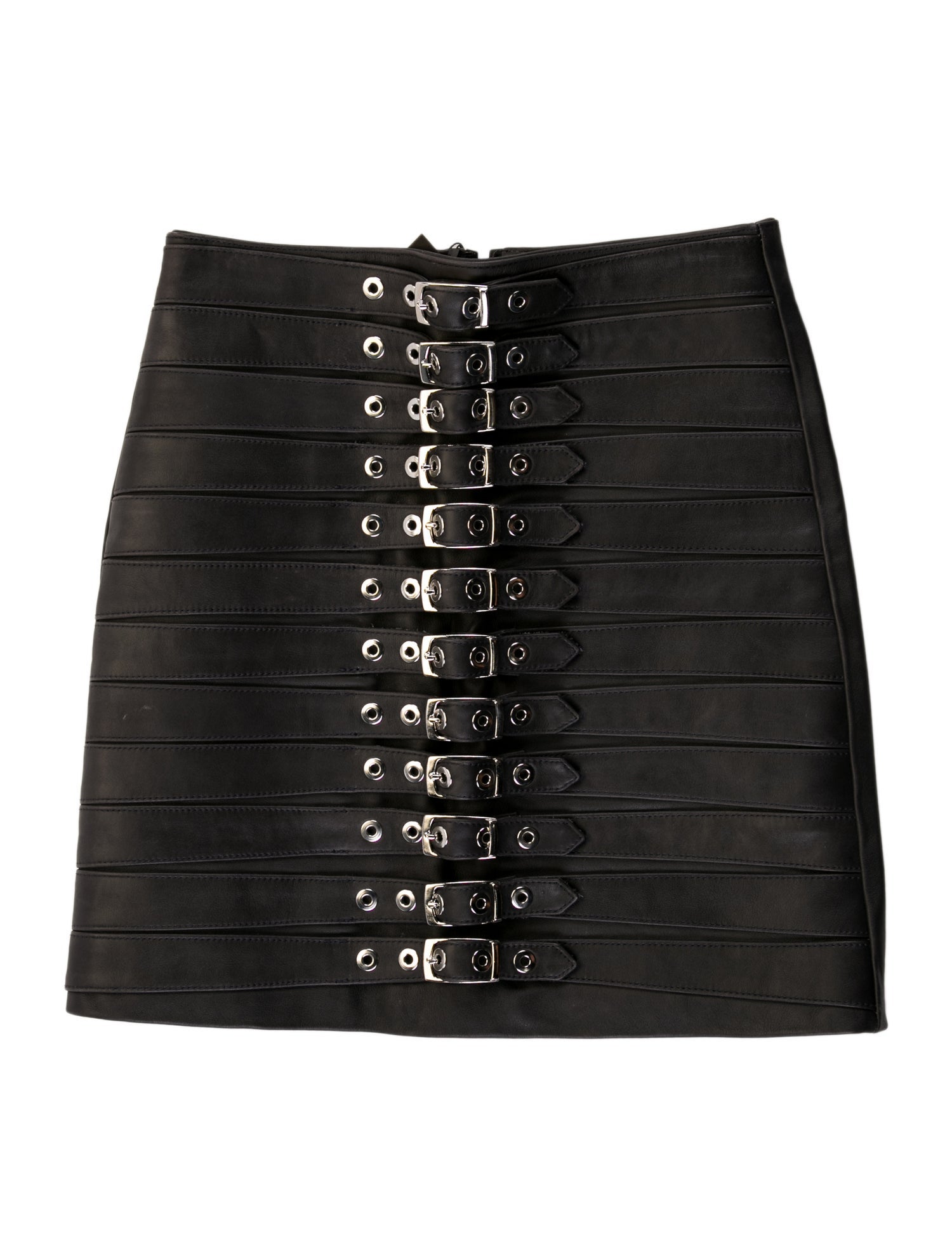 Manokhi Leather Mini Skirt
