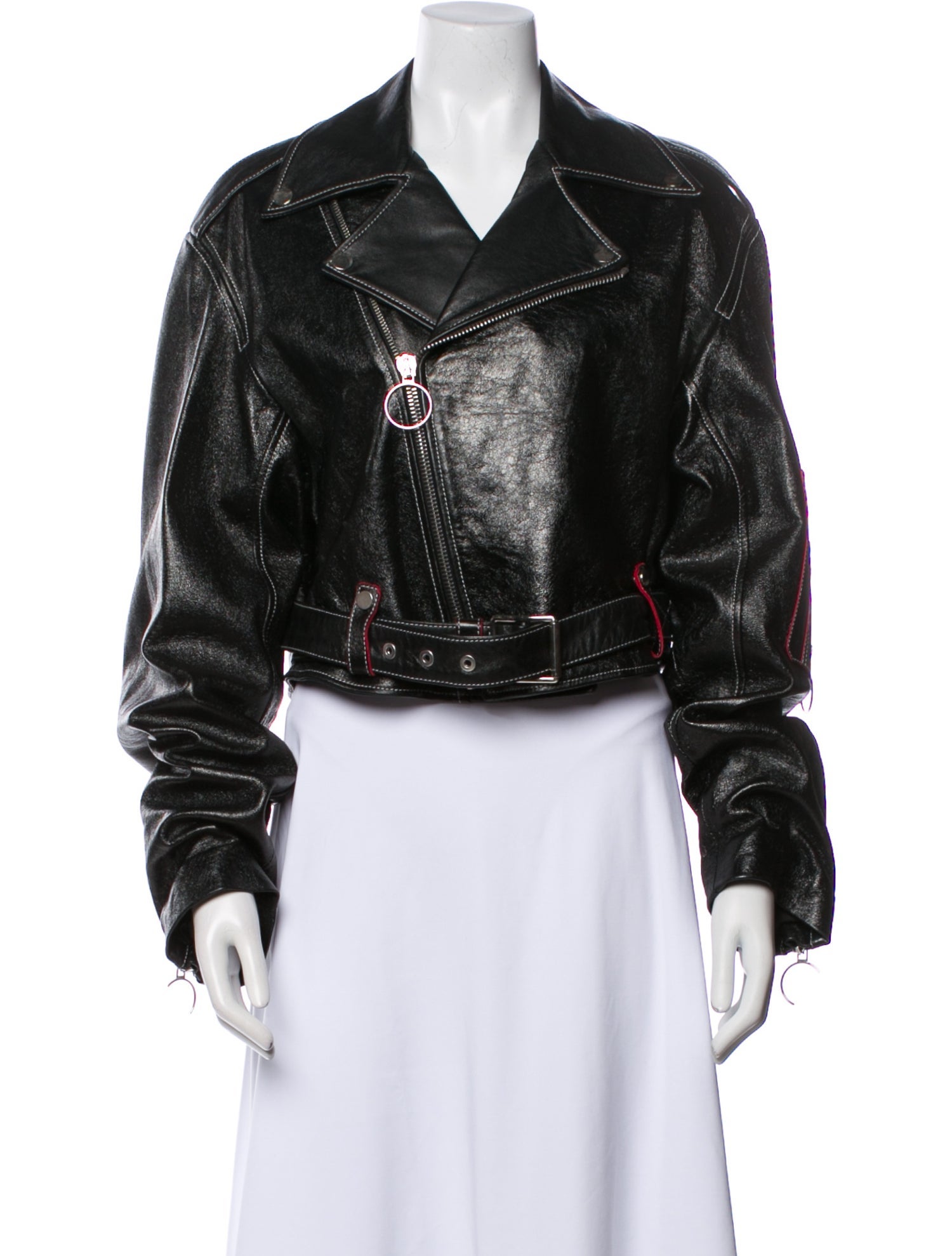 Manokhi Leather Biker Jacket